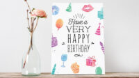 Elegant Birthday Card InDesign Template