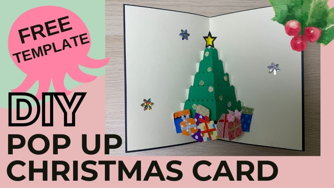DIY POP UP CHRISTMAS CARD  FREE TEMPLATES  PAPER CRAFTS