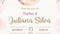 Formal Baptism Invitation Card Template