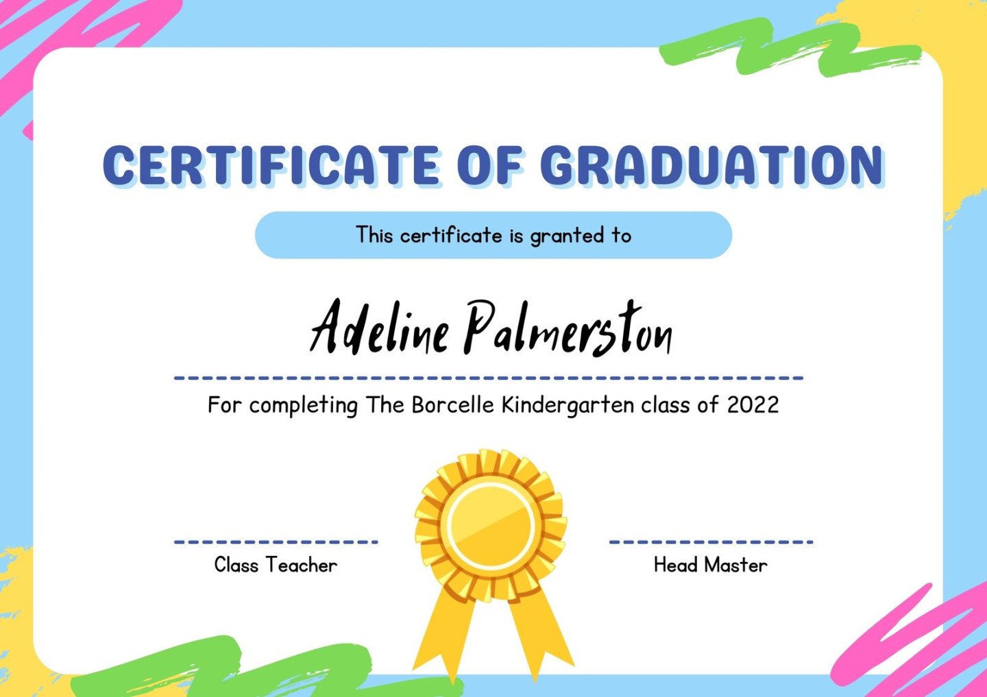 Free custom printable school certificate templates  Canva