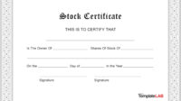Share Certificate Template (PDF)