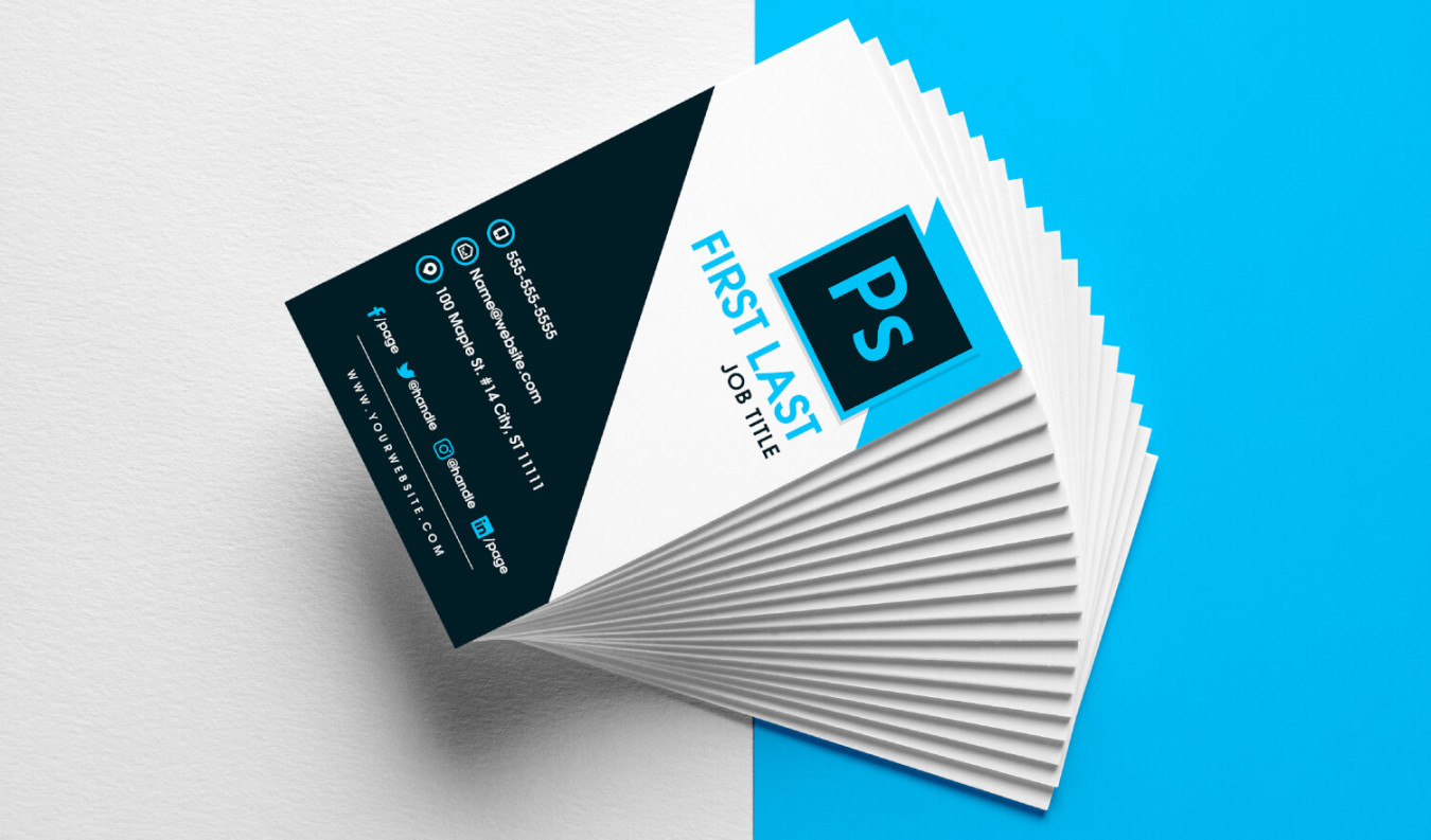 Free Vertical Business Card Template in PSD Format – Logos By Nick