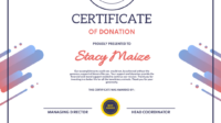 Donation Certificate Template