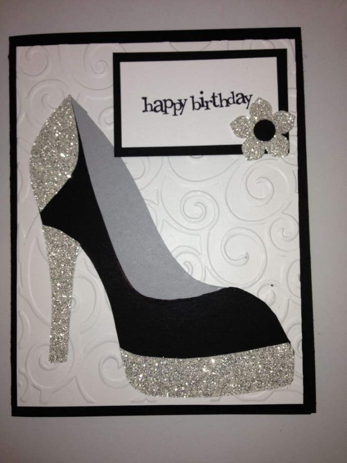 High-Heeled Shoe Silhouette Template For Formal Invitations