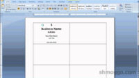 Blank Business Card Template For Microsoft Word