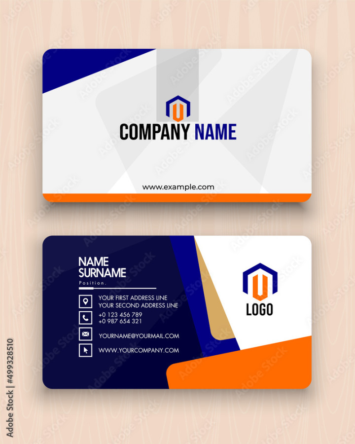 Modern Business template cards design, creative vector blue