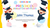 !Preschool Graduation Certificate Template: Free And Formal!