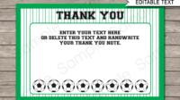 Expressing Gratitude On The Pitch: A Formal Soccer Thank You Card Template