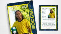 Template For The Design Of A Soccer Trading Card