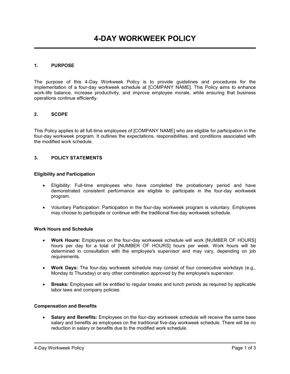 4-day-work-week-policy-template