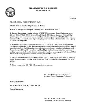 air-force-exception-to-policy-template