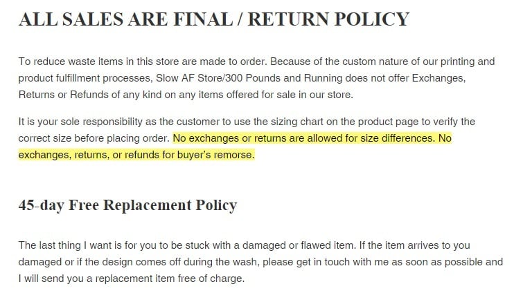 all-sales-are-final-policy-template