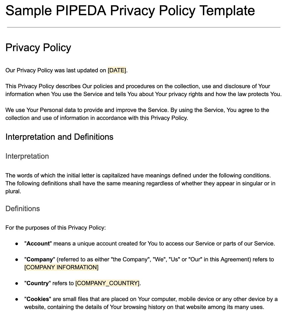 canadian-website-privacy-policy-template