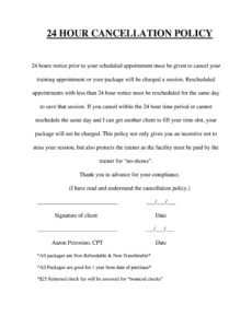 cancellation-policy-template-personal-trainer