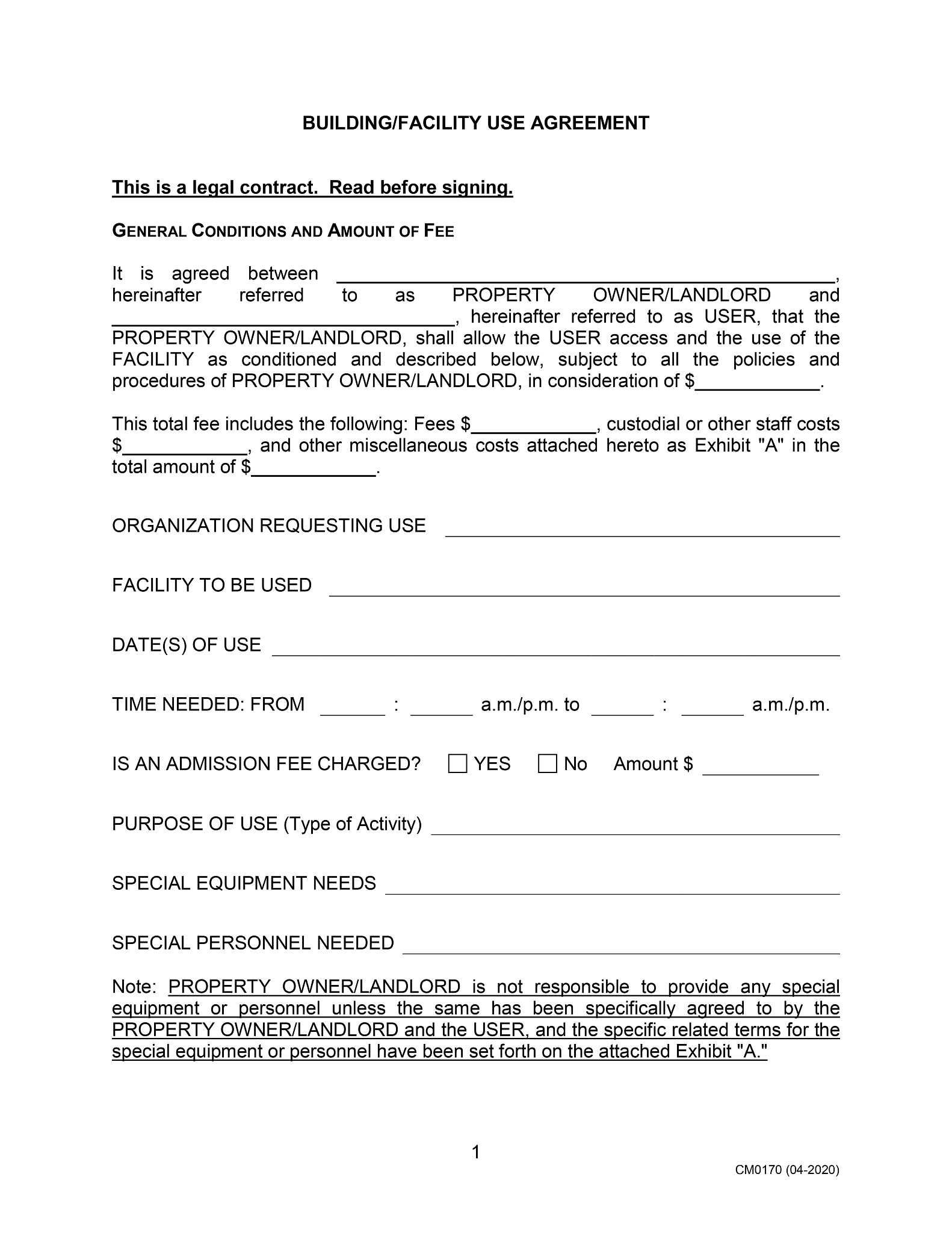 church-building-use-policy-template