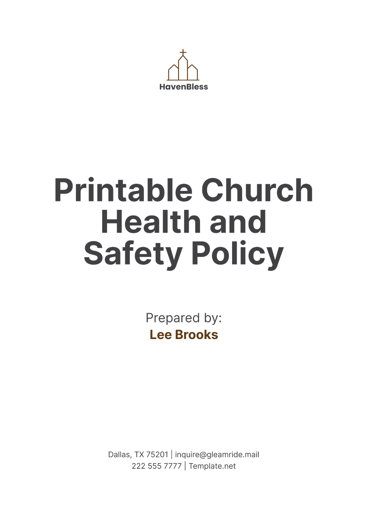 church-health-and-safety-policy-template
