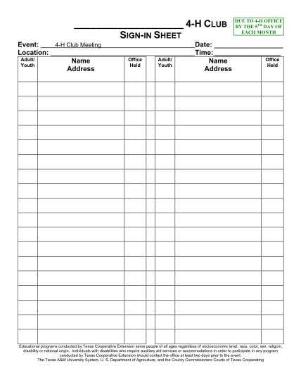 club-sign-in-sheet-template