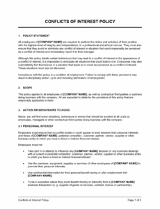 company-conflict-of-interest-policy-template