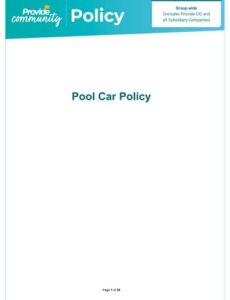 company-pool-car-policy-template