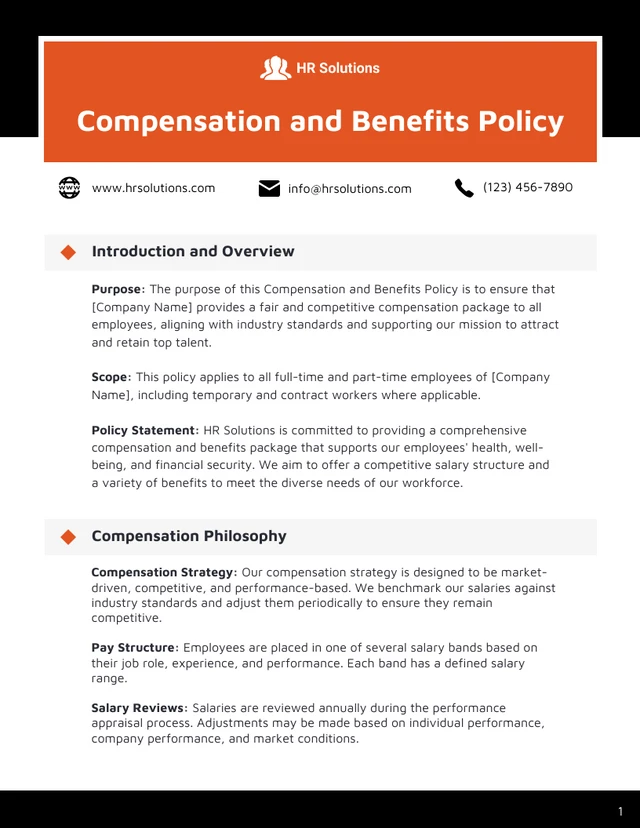 compensation-and-benefits-policy-template