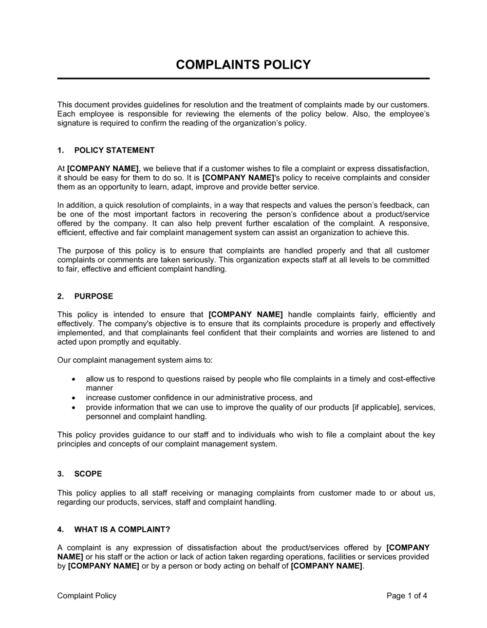 complaints-policy-template-for-small-business