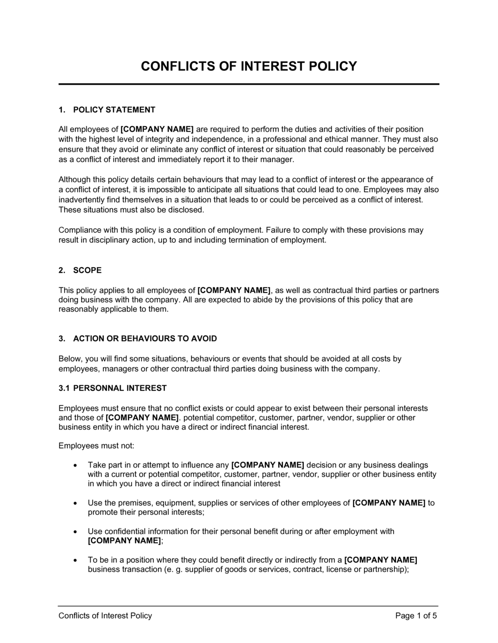 conflict-of-interest-policy-template