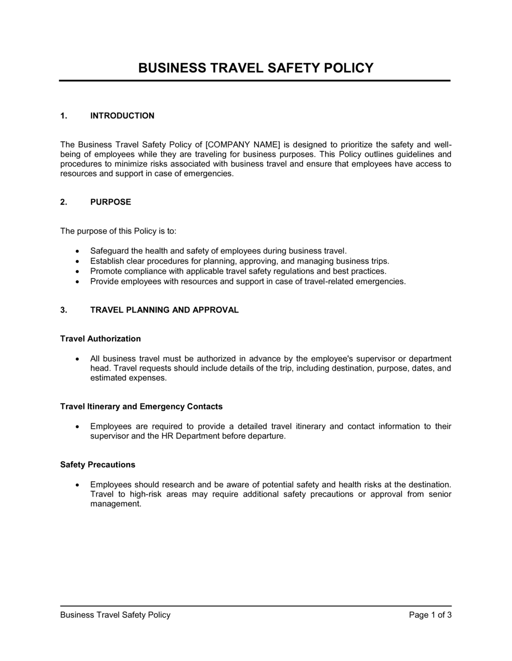 corporate-travel-safety-policy-template