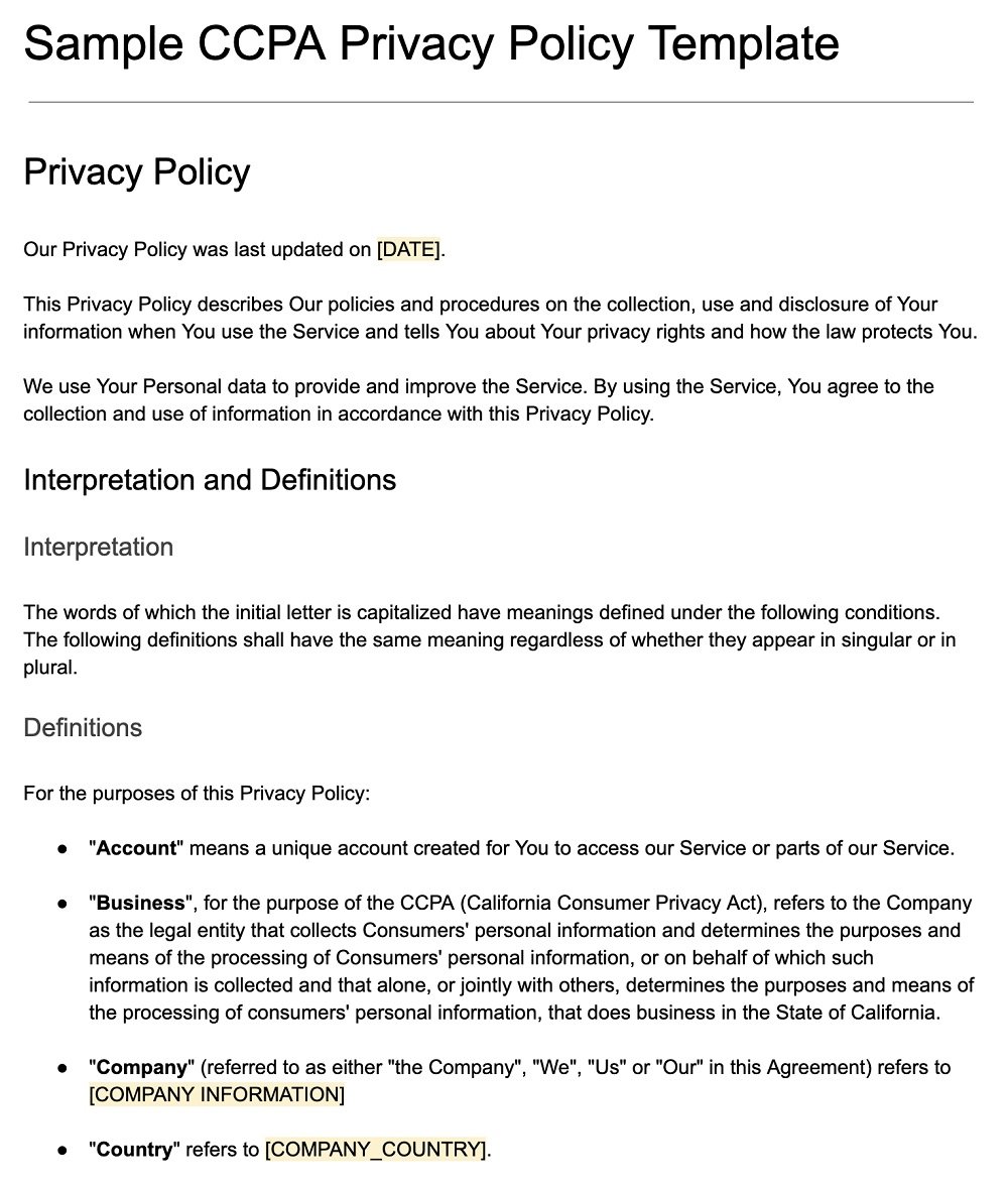 credit-card-privacy-policy-template