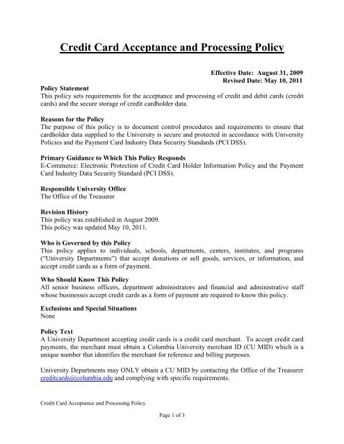 credit-card-processing-security-policy-template