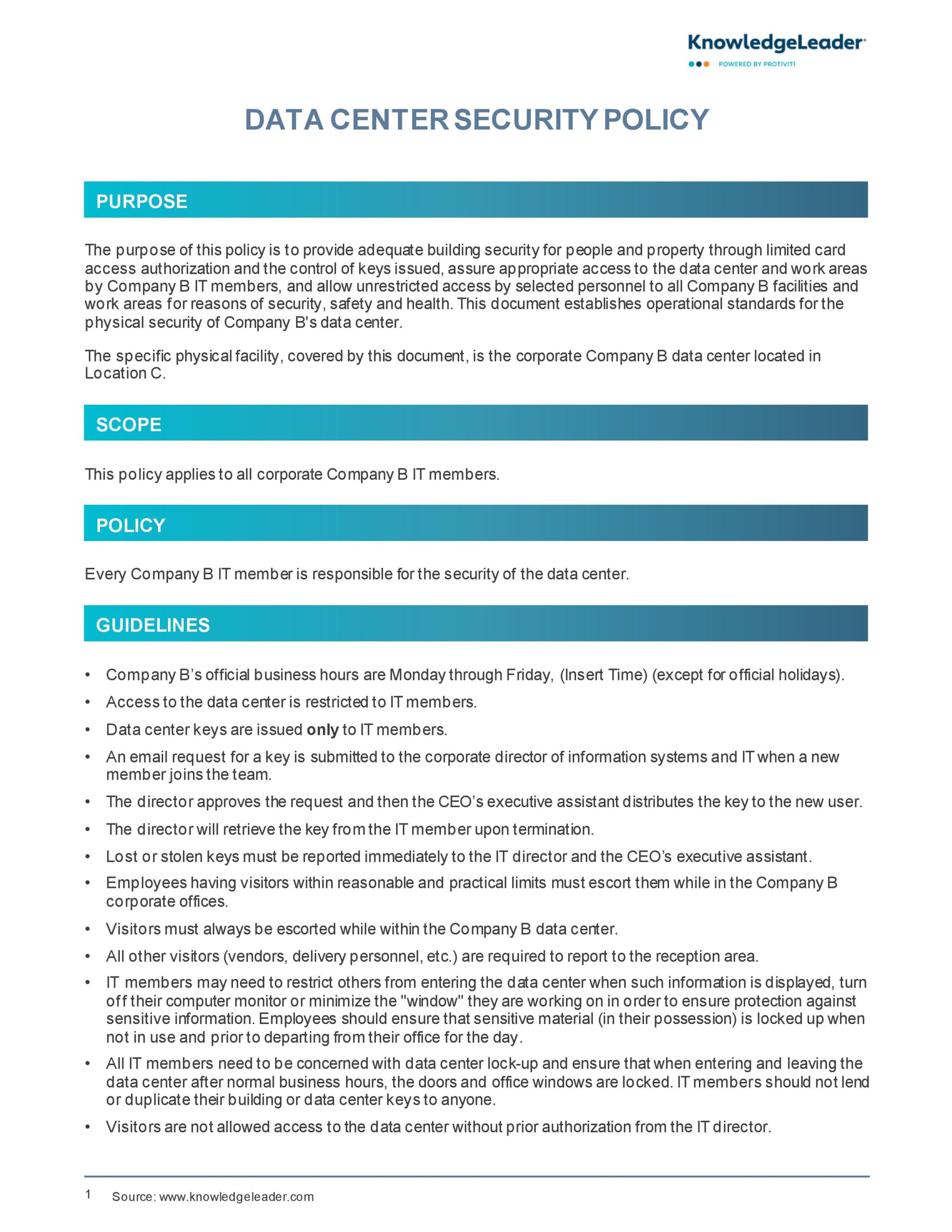 data-center-security-policy-template