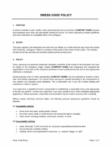 dress-code-policy-template-uk