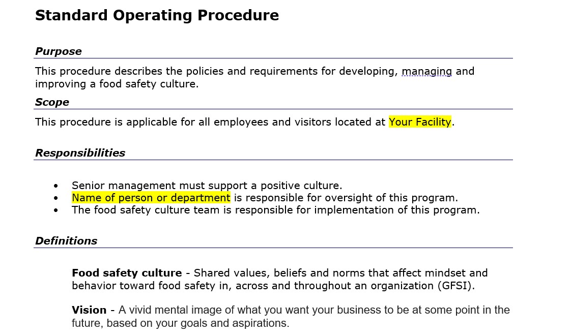 food-safety-culture-policy-template