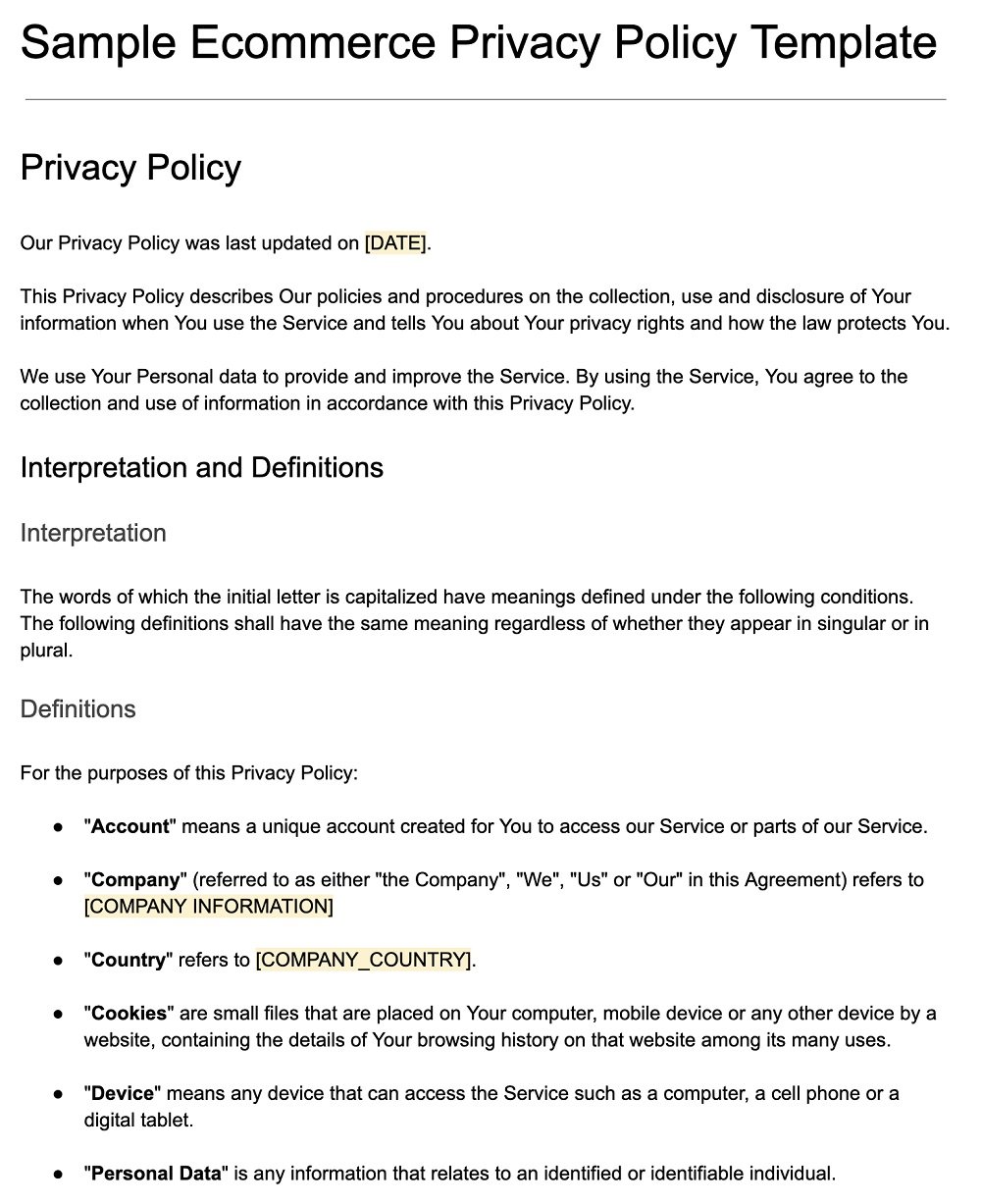 free-ecommerce-privacy-policy-template