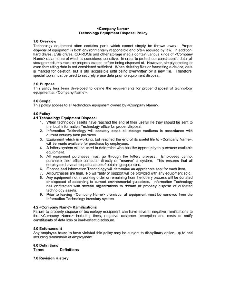it-equipment-disposal-policy-template