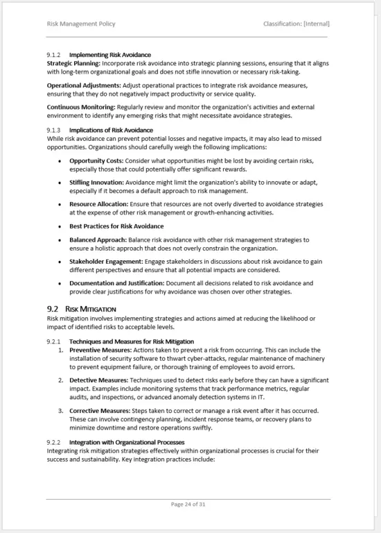 it-risk-assessment-policy-template