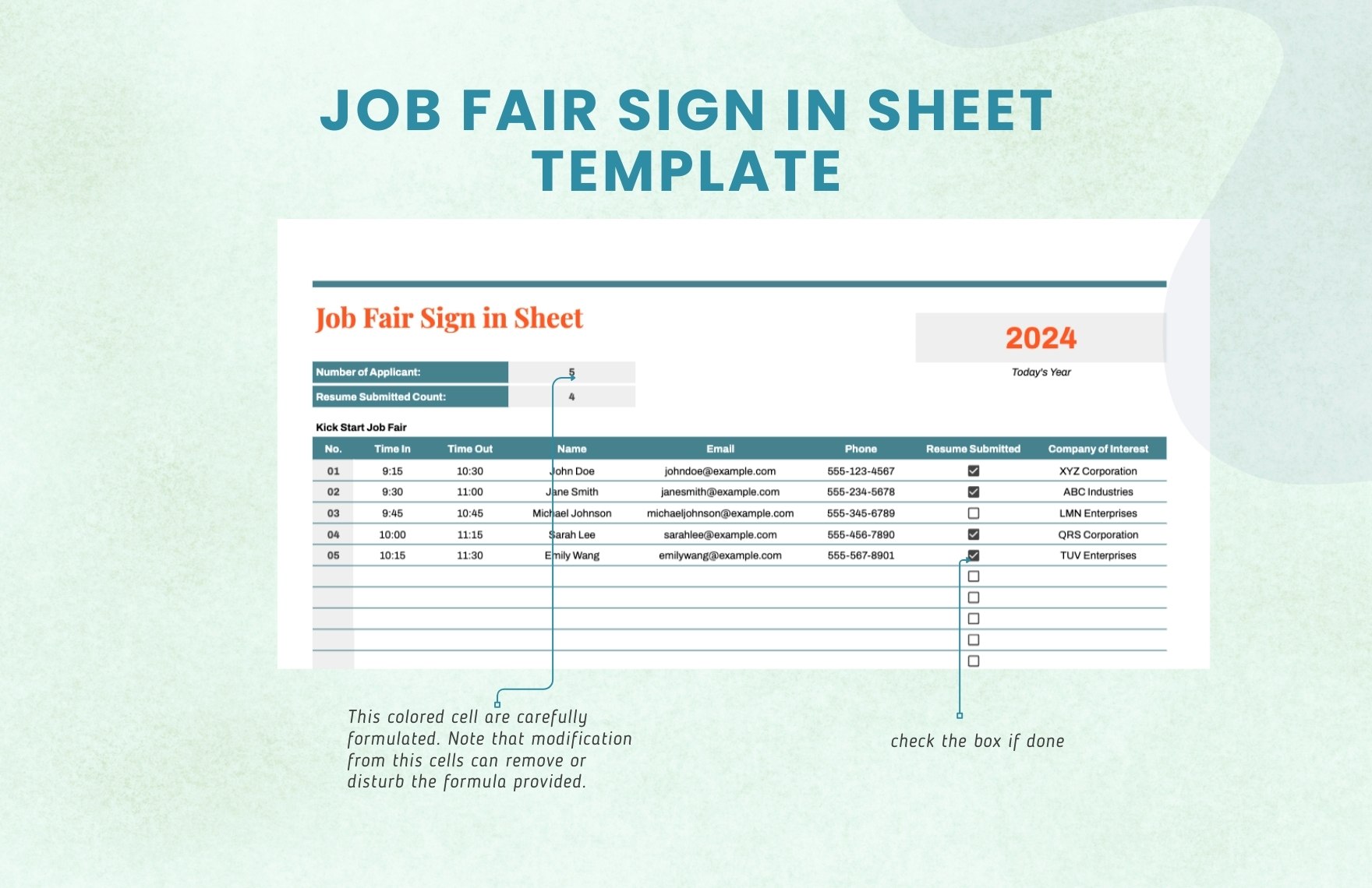 job-fair-sign-up-sheet-template