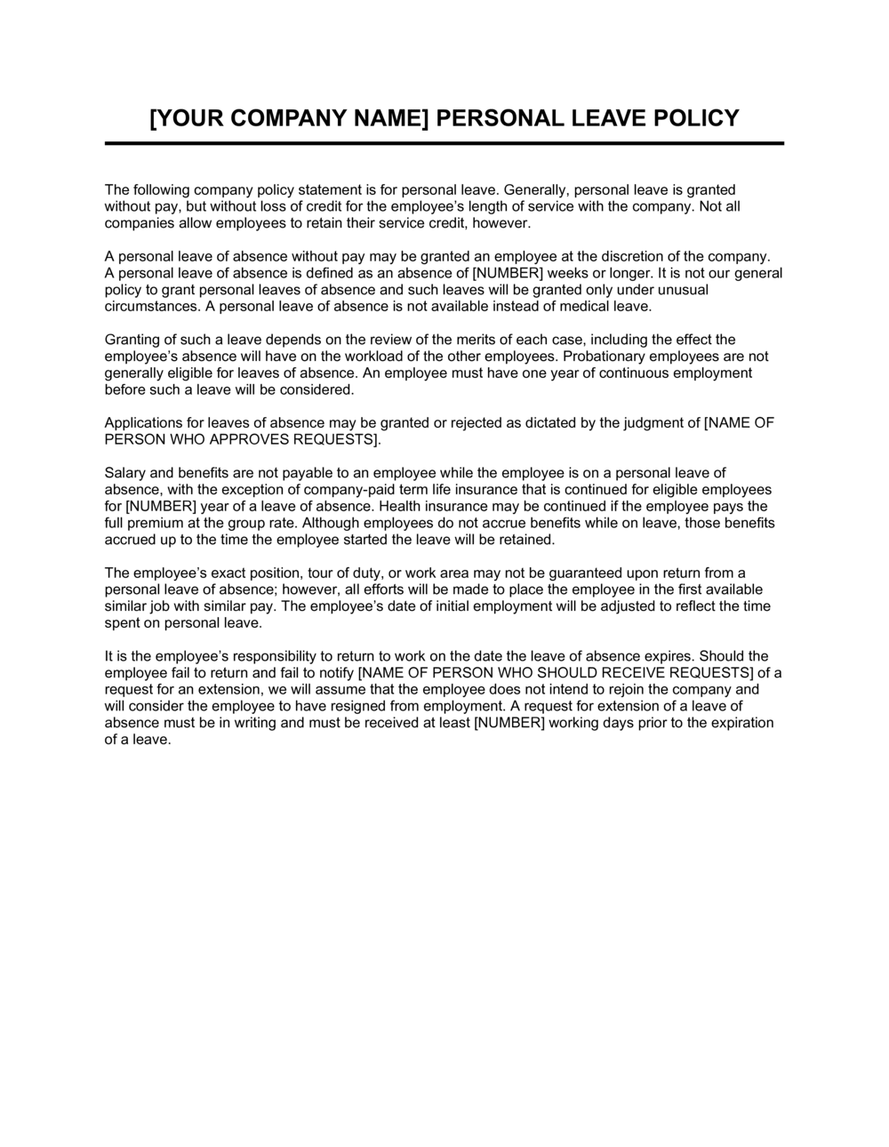 leave-of-absence-policy-template
