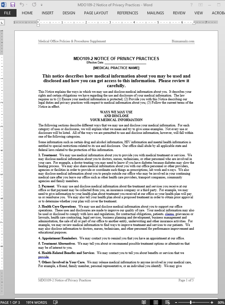 medical-office-privacy-policy-template