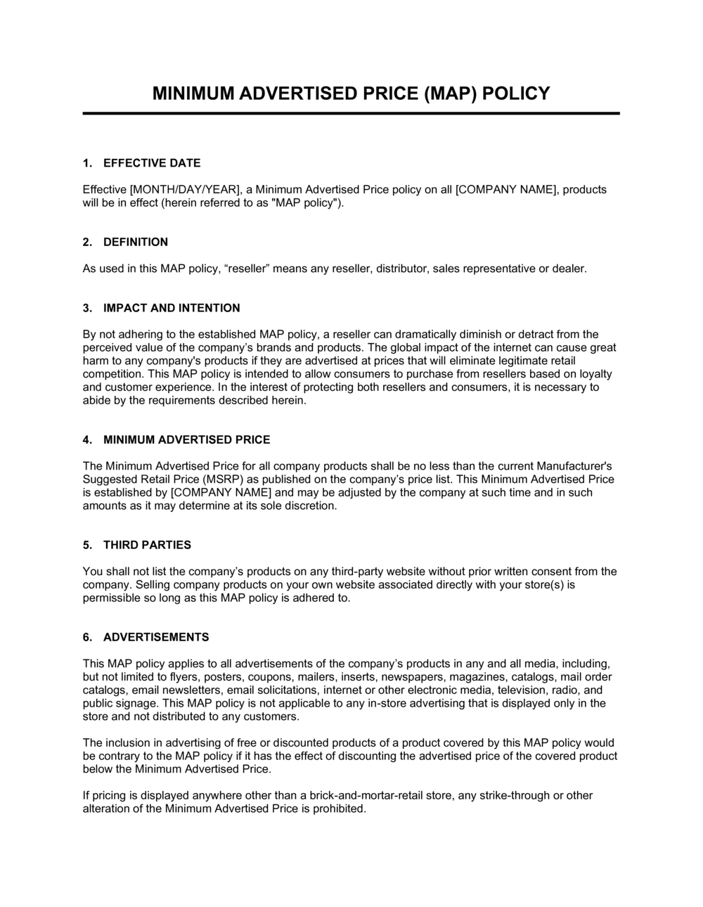 minimum-advertised-price-policy-template