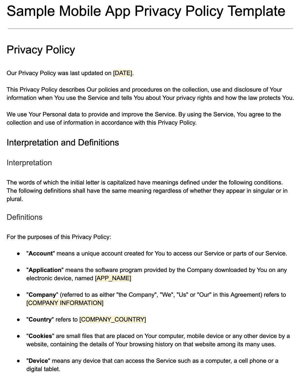 mobile-game-privacy-policy-template