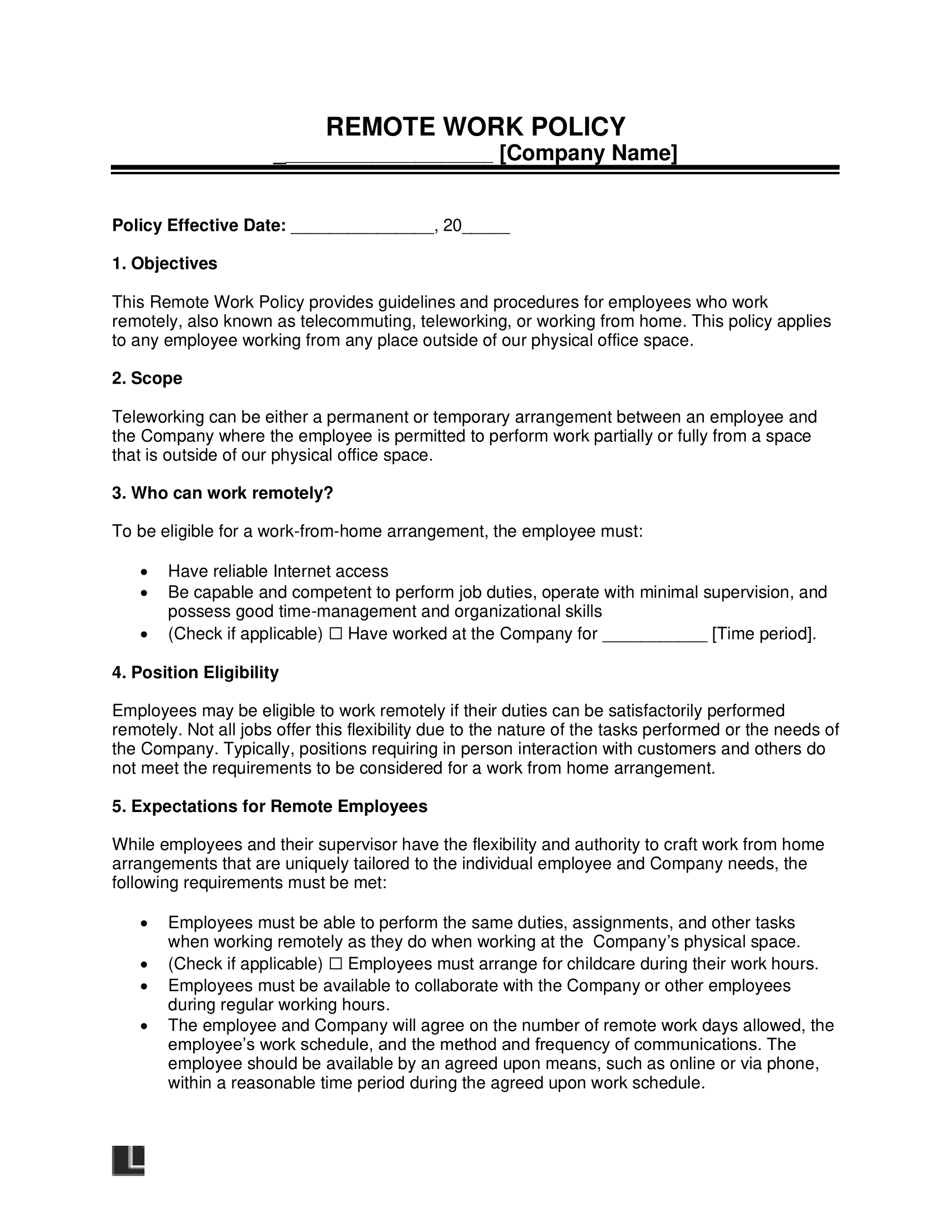 no-work-from-home-policy-template