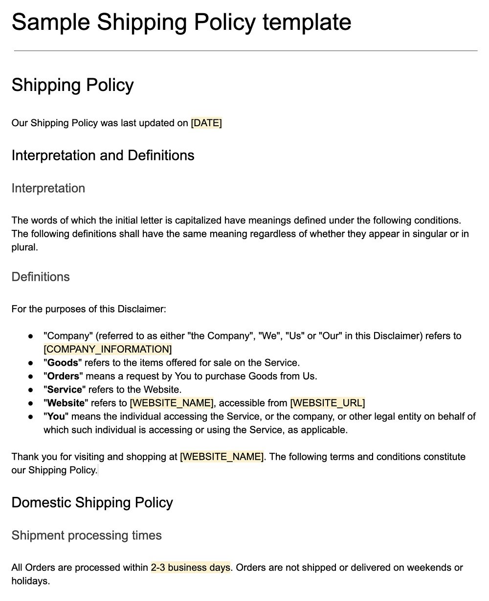 online-store-shipping-policy-template