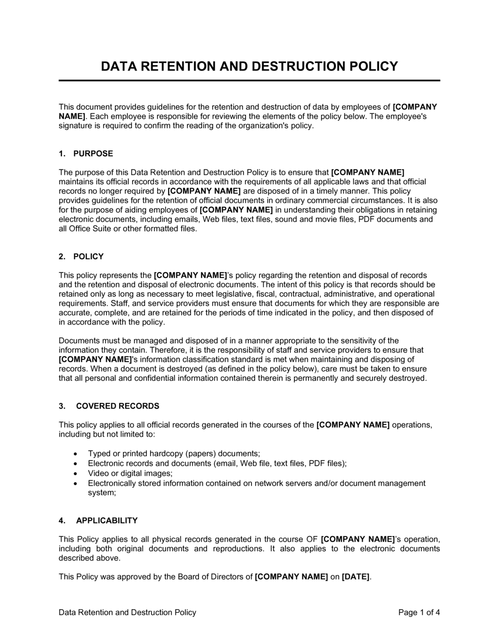 record-retention-and-destruction-policy-template