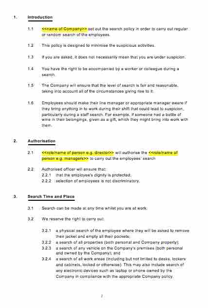 right-to-search-policy-template