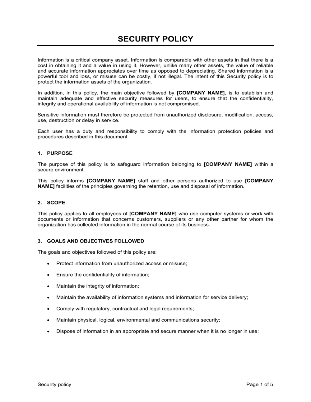 safety-and-security-policy-template