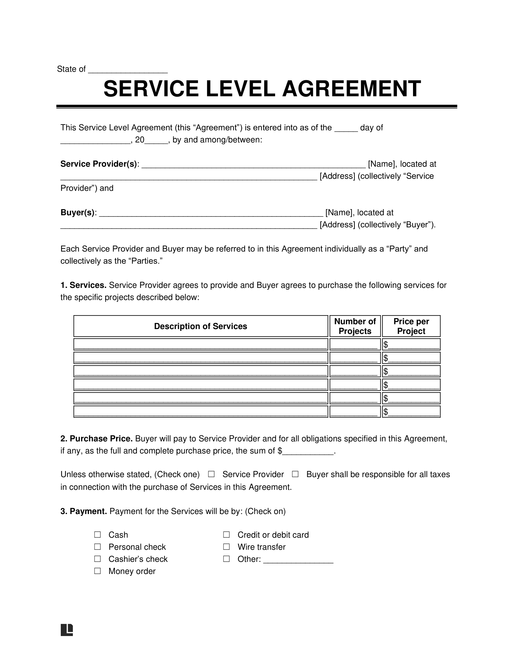 service-level-agreement-policy-template