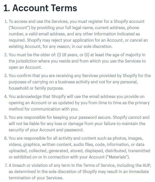 shopify-terms-of-service-policy-template