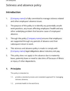 sickness-and-absence-policy-template