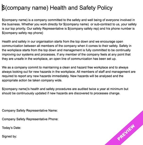 small-business-safety-policy-template