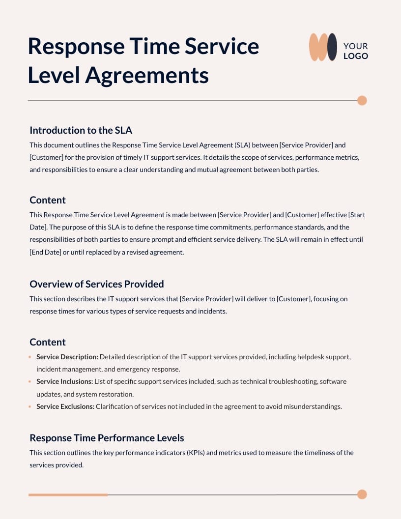 standard-response-time-policy-template